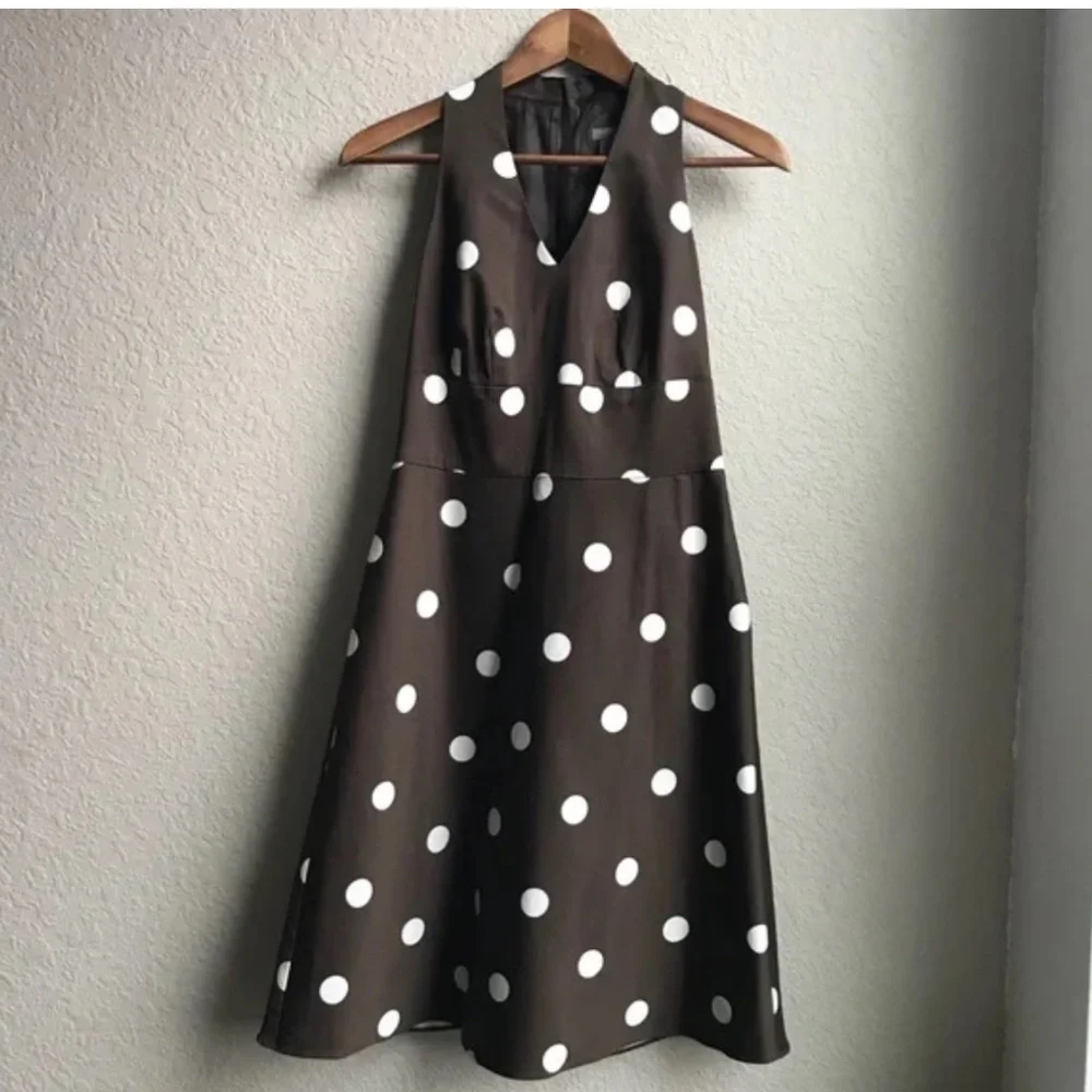 Ann Taylor Fit & Flare Polka Dot Dress - Picture 2 of 4